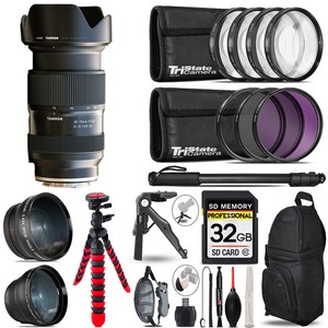 Tamron 28-75mm Di III VXD G2 Lens (Sony E) -3 Lens Kit +Tripod + Backpack - 32GB