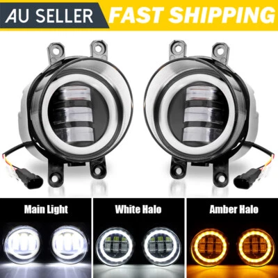2X H9 H10 H11 3.5" LED Fog Light Turn Signal DRL For Toyota RAV4 Corolla Yaris - image 1 of 4