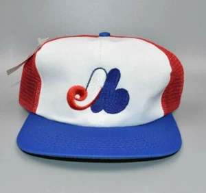 Montreal Expos Vintage Universal Trucker Snapback Cap Hat - NWT - Picture 1 of 5