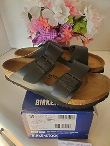 Birkenstock ~ Arizona BS Sandalias Negras (0051191) - EE. UU. Mujeres 8 Hombres 6 ~ Nuevas - Imagen 1 de 4