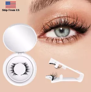 Reusable Magnetic Eyelashes with Applicator No Glue Needed Natural Lashes Kit US - Picture 1 of 16