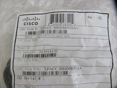 Cisco XPACC-MHDMIVGA Micro HDMI to VGA Adapter cable - Image 1 of 2