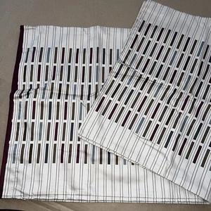 HOTEL COLLECTION 2 KING SHAM BEIGE Purple Wine Multicolor stripe - Picture 1 of 3