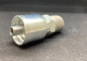 MP-06-08 (10 Pack) Crimp Fitting (Bite to wire style) 3/8" Hose x 1/2" NPTF Male - Picture 1 of 3