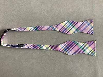 Pajarita Tommy Hilfiger 100 % seda a cuadros - púrpura/amarillo/blanco/azul/verde Foto 1 de 4