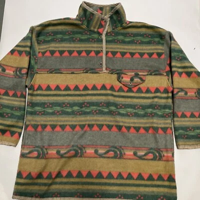 De colección Bill Blass Tejido Ropa Azteca Patrón Multicolor con Bolsillos Talla Grande Foto 1 de 4