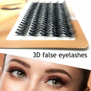 100 Cluster Natural Long Extension False EyeLashes Curl Individual Eye Lashes CA - Picture 1 of 15