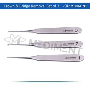 3 Extracción de coronas y puentes alemanes, sistema de extracción de coronas dentales, removedores de coronas - Imagen 1 de 4