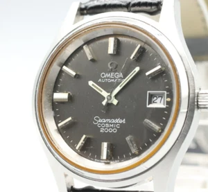 *Exc+5* Vintage OMEGA Seamaster COSMIC 2000 Automatic Gray Dial Round Mens Watch - Picture 1 of 12