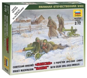 Soviet Machine Gun 1:72 Figure Plastic Model Kit 6220 ZVEZDA - Picture 1 of 1