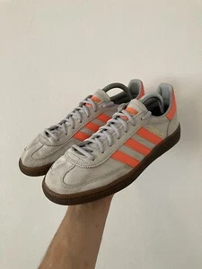 Genial Adidas Spezial en Cuero Gris Gamuza y Eléctrico Naranja + Suelas de Goma Reino Unido 8 - Imagen 1 de 7
