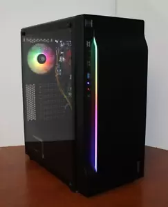 RGB Gaming PC Desktop Computer 12 Core Ryzen 3 2200G 3.7GHz 500GB 8GB RAM WIN 10 - Picture 1 of 12