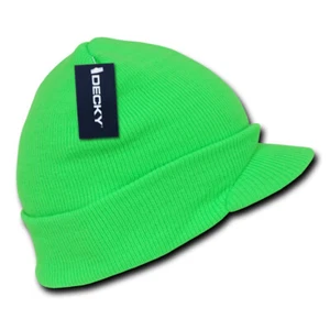 Decky Plain Solid Cap Schirmmütze Skimütze Caps Mütze Mützen neongrün - Bild 1 von 1