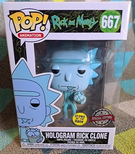 Hologram Rick Clone Pop 667 (Chicken) - Funko Pop! Vinyl 2018 + Pop Protector - Picture 1 of 10