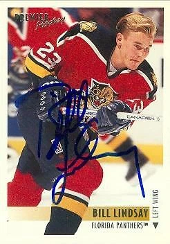 Bill Lindsay autographed Hockey Card (Florida Panthers) 1995 Topps Premier #522 - Image 1 of 1