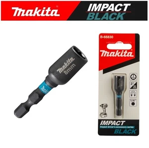 Makita Nutsetter 8mm Impact Black Nut Setter Magnetic Nut Driver Socket B-66830 - Picture 1 of 12