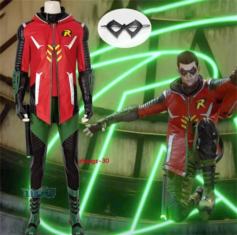 Batman: Gotham Knight Robin Cosplay Costume Full Set Accessories Halloween Suit - Image 1 of 4