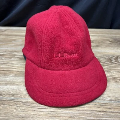 Винтажная флисовая красная шляпа LL Bean Polartec трапперская кепка ушные клапаны LG/XL сделано в США - Изображение 1 из 4