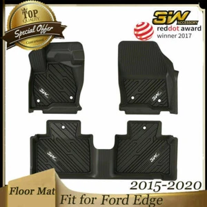 3W Liner Floor Mats for Ford Edge 2015-2022 Front & Rear 2 Rows All Weather TPE - Picture 1 of 12