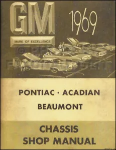 1969 Pontiac Canadian Shop Manual Parisienne Laurentian Strato Acadian Beaumont - Picture 1 of 3