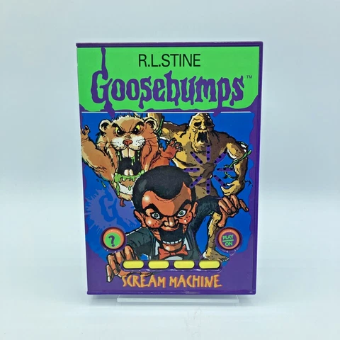 Vintage 1996 R.L. Stine Goosebumps Scream Machine Talking Toy Book *TESTED* Cover