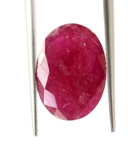 Purplish Pink Color Loose Natural Ruby 14 x 10 mm Oval Cut Gemstone 6.27 Ct - Picture 1 of 13