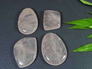 195Cts. Lote de 6 piezas de piedras preciosas sueltas cabujón de cristal de lujo de cuarzo rosa 28-37 mm u209 - Imagen 1 de 9