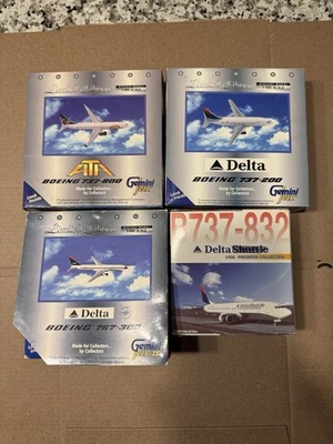 Gemini Jets Boeing 1:400 Scale Delta ATA Airlines Lot Of 4 (Read Description) - Image 1 of 4