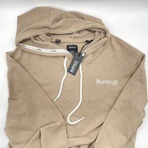 Buffalo David Bitton Men's Sweatshirt Hoodie Pullover Logo Pocket Tan XL New! - Picture 1 of 7