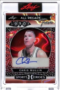 Chris Mullin 2025 Leaf Sports Heroes All Decade Auto #D90-CM1 Orange Lava 1/1 - Picture 1 of 2