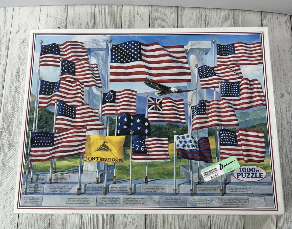 Comp 2002 HTF American Flags Don't Tread on Me Civil War History 1000 Pce Puzzle - Image 1 of 3
