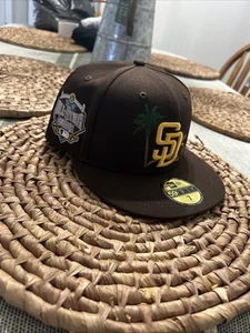 San Diego Padres State Stitch 59FIFTY Fitted Hat Sz 7 - Picture 1 of 6