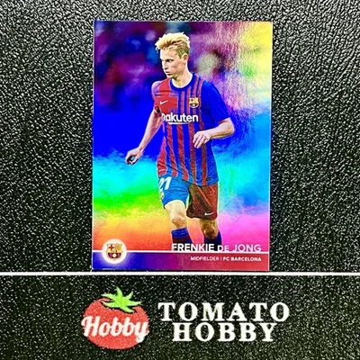 TOPPS FC BARCELONA FAN SET 2021-22 FRENKIE DE JONG /99 PINK REFRACTOR BARCELONA - Image 1 of 2