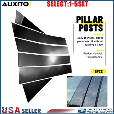 Cubiertas de pilar de ventana negro brillante para Chevrolet Captiva 2009-2018 6-30X Foto 1 de 4