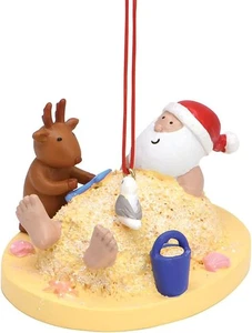 Cape Shore Christmas Resin Ornament Santa Buried in Sand Holiday Tree Decoration - Picture 1 of 1