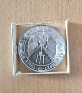 Original WW1 Jutland 1916 White Metal Commemorative Medal With Part Original Box - Picture 1 of 6