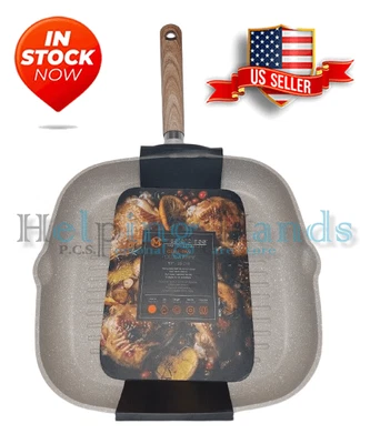 Masterclass Premium Utensilios de Cocina 11" Resistente Sartén Parrilla Sartén Antiadherente Moteado Foto 1 de 4