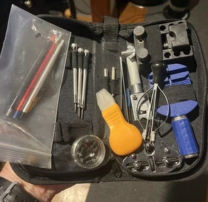 Watch Repair Set W/Case And Demagnetizer - Picture 1 of 6