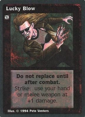 Lucky Blow - Jyhad Deckmaster V:TES Trading Card 1994 - Image 1 of 2