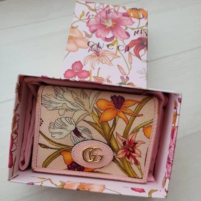 Auténtica Cartera GUCCI Flora GG Marmont Japón Limitada Lona Cuero con caja Foto 1 de 4