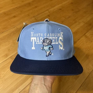 VTG Mascot Letters North Carolina Tar Heels Spell Retro 90s UNC Snapback Hat Cap - Picture 1 of 19