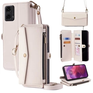 Business Leather Wallet Phone Case For Motorola Moto G 5G G34 G84 2025 2024 2023 - Bild 1 von 11