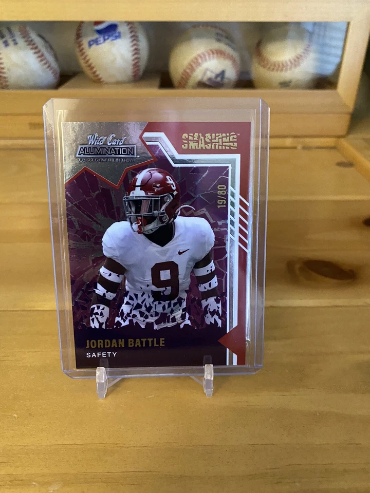 JORDAN BATTLE 2021 Wild Card Alumination Collegiate NIL Prizm Rookie Card /80 - Image 1 of 1