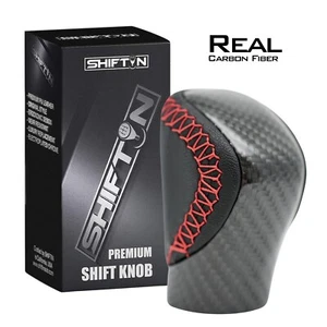 Real Carbon Fiber Red Gear Shift Knob for Lexus ES-350 GS GX IS300 NX300 RC RX - Picture 1 of 10