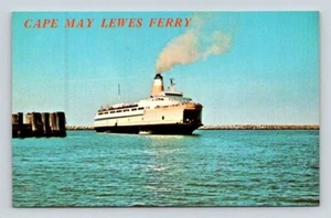 Cape May - Lewes Docking The Ferry - New Jersey and Delaware Postcard - Picture 1 of 2