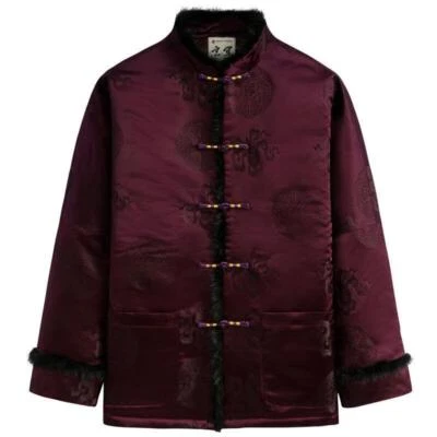 Men Tang Suit Chinese Style Retro Improved Handmade Buckle Casual Coat Thickened - Image 1 of 4