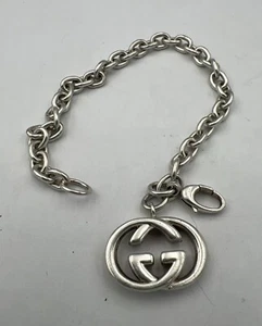 • Gucci Sterling Silver Double G Bracelet 7.5 “ - Picture 1 of 5