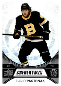 2021-22 Upper Deck Credentials David Pastrnak #49 - Picture 1 of 2