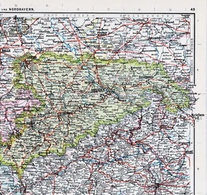 Sassone 1930 orig. Carta Atlas parziale Zittau Lipsia Dresda Chemnitz Praga Zwickau - Foto 1 di 1