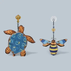 Stain-glass suncatcher Window ornament Bumblebee Regar Art 8” - Picture 1 of 6